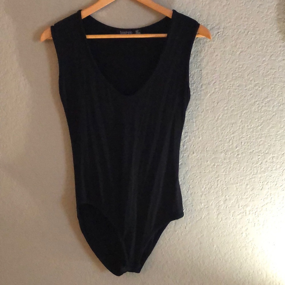 Black Boohoo bodysuit